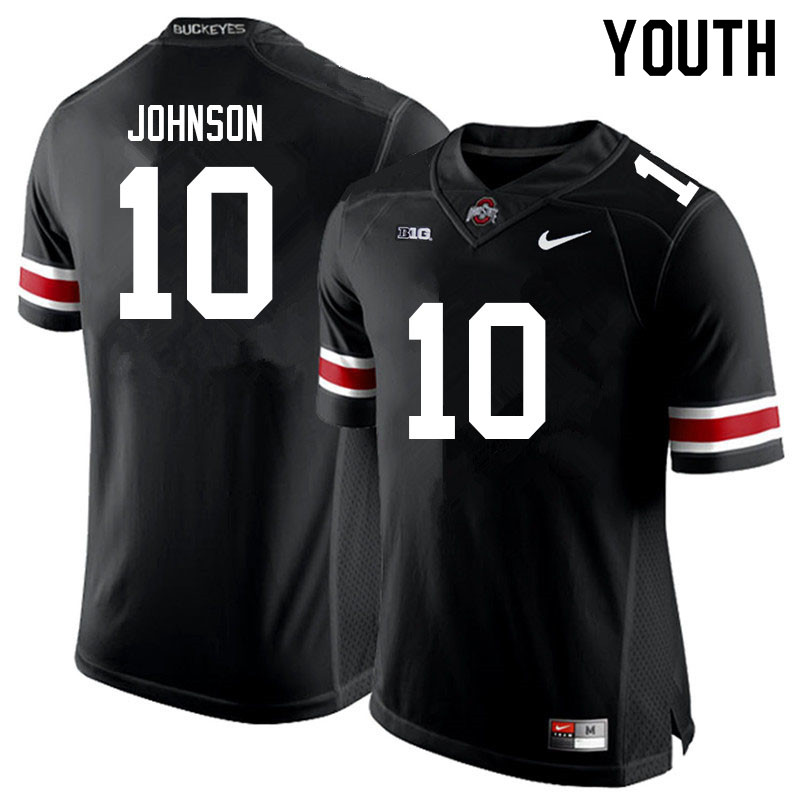 Youth Ohio State Buckeyes #10 Xavier Johnson Black Authentic College Stitched Football Jersey 23LC042SF